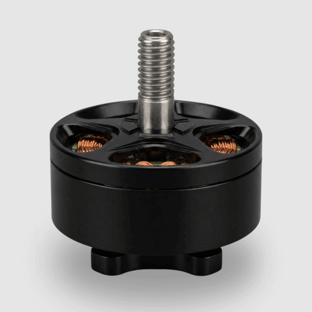 Compact BLDC motor featuring an open stator design with visible winding layout, optimized for efficient cooling and stable operation under load.