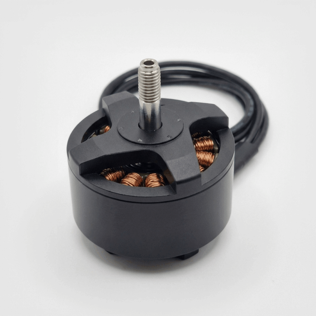 EUM-3115 BLDC motor with exposed stator, designed for precision propulsion applications