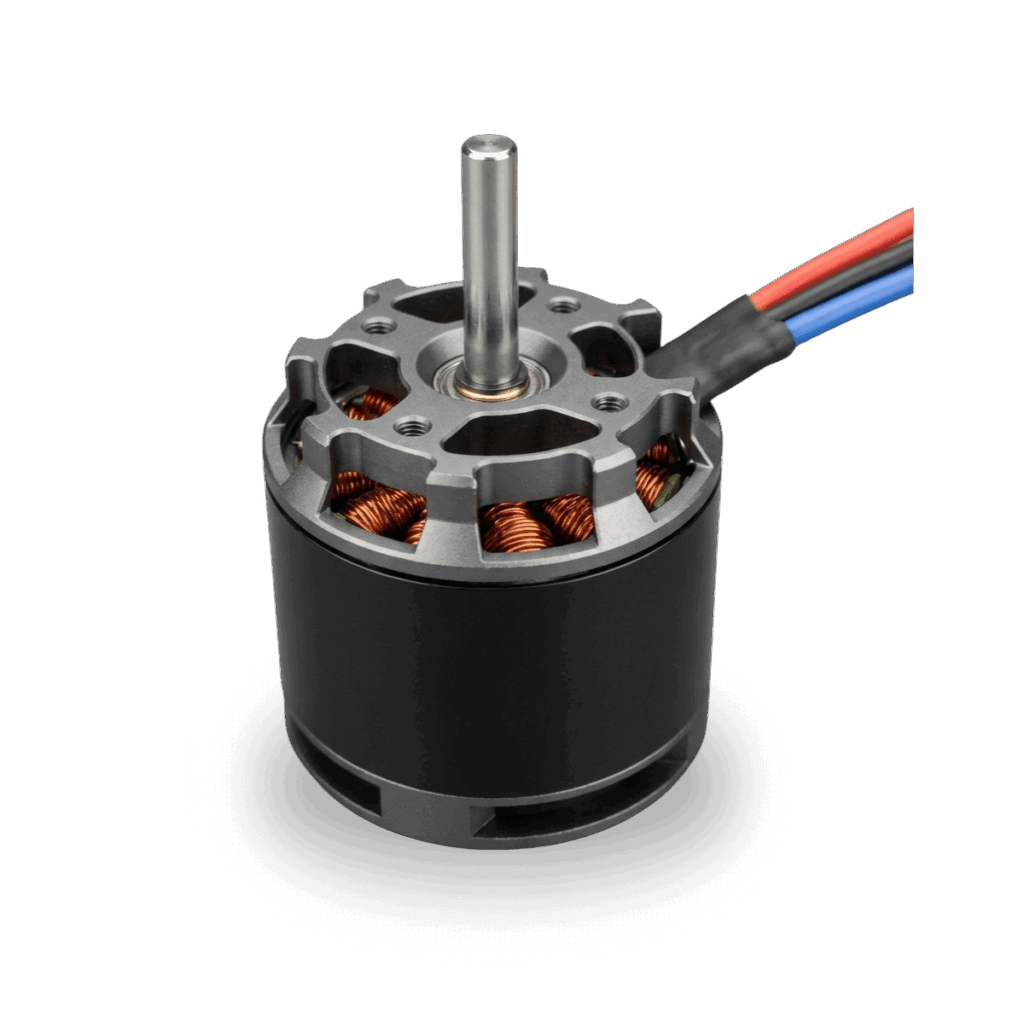 EUM-3520 BLDC outrunner motor with high copper fill stator for high-efficiency operation
